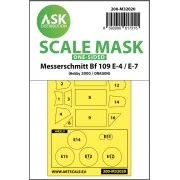 Messerschmitt Bf 109E-4 & E-7 one-sided express masks for Hobby2000...