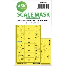 Messerschmitt Bf 109E-3 double-sided express masks for Hobby2000 / ...