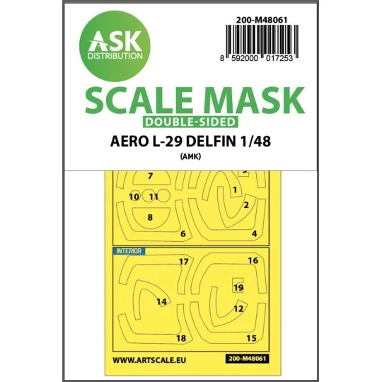 AERO L-29 DELFIN double-sided express mask for AMK, 1/48 - Art Scal...