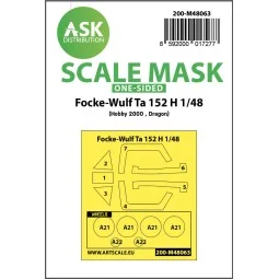 Focke-Wulf Ta 152 H one-sided express mask for Hobby2000 / Dragon, ...
