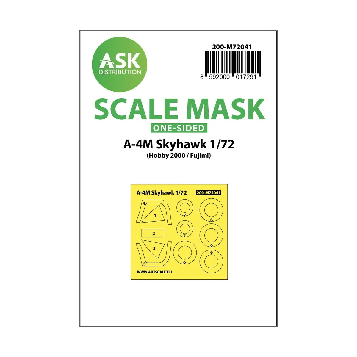 A-4M Skyhawk one-sided painting mask for Hobby2000 / Fujimi - Art S...