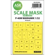 P-40M Warhawk one-sided express masks for Hasegawa - Art Scale Kit ...