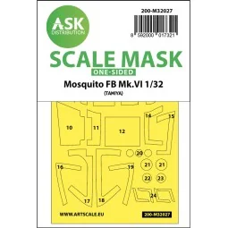 Mosquito FB Mk.VI one-sided express masks for Tamiya, 1/32 - Art Sc...