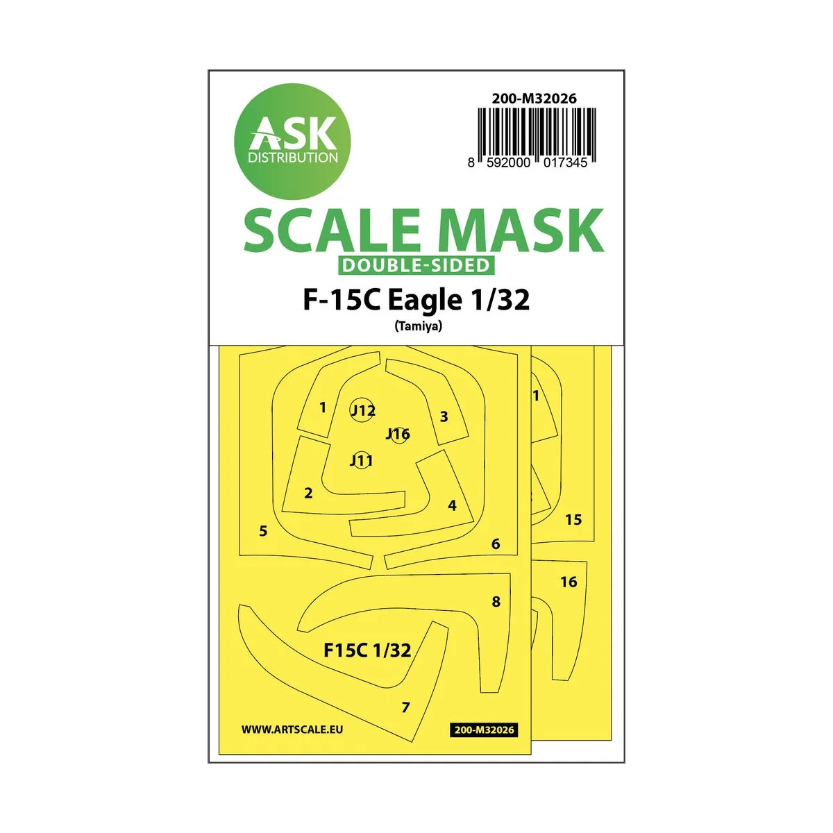 F-15C Eagle double-sided express masks for Tamiya - Art Scale Kit 2...