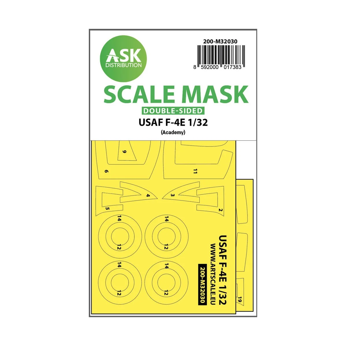 USAF F-4E Phantom Viet-Nam war double-sided mask for Academy - Art ...