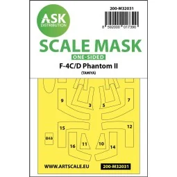 F-4C/D Phantom one-sided mask for Tamiya - Art Scale Kit 200-M32031