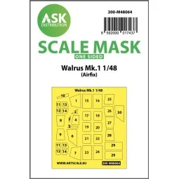 Walrus Mk.1 one-sided mask for Airfix, 1/48 - Art Scale Kit 200-M48064