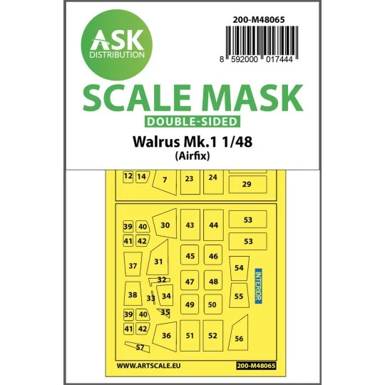 Walrus Mk.1 double-sided mask for Airfix - Art Scale Kit 200-M48065