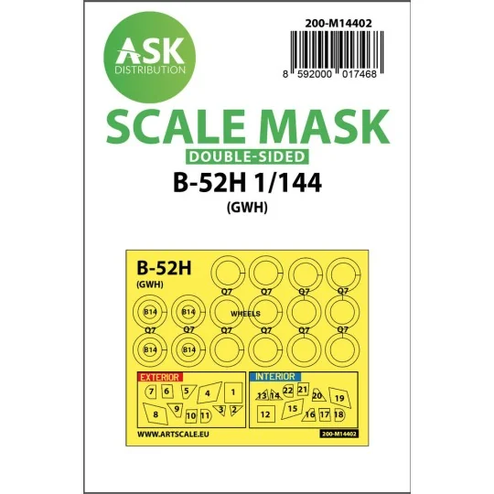 B-52H double-sided painting mask for Great Wall Hobby, 1/144 - Art ...