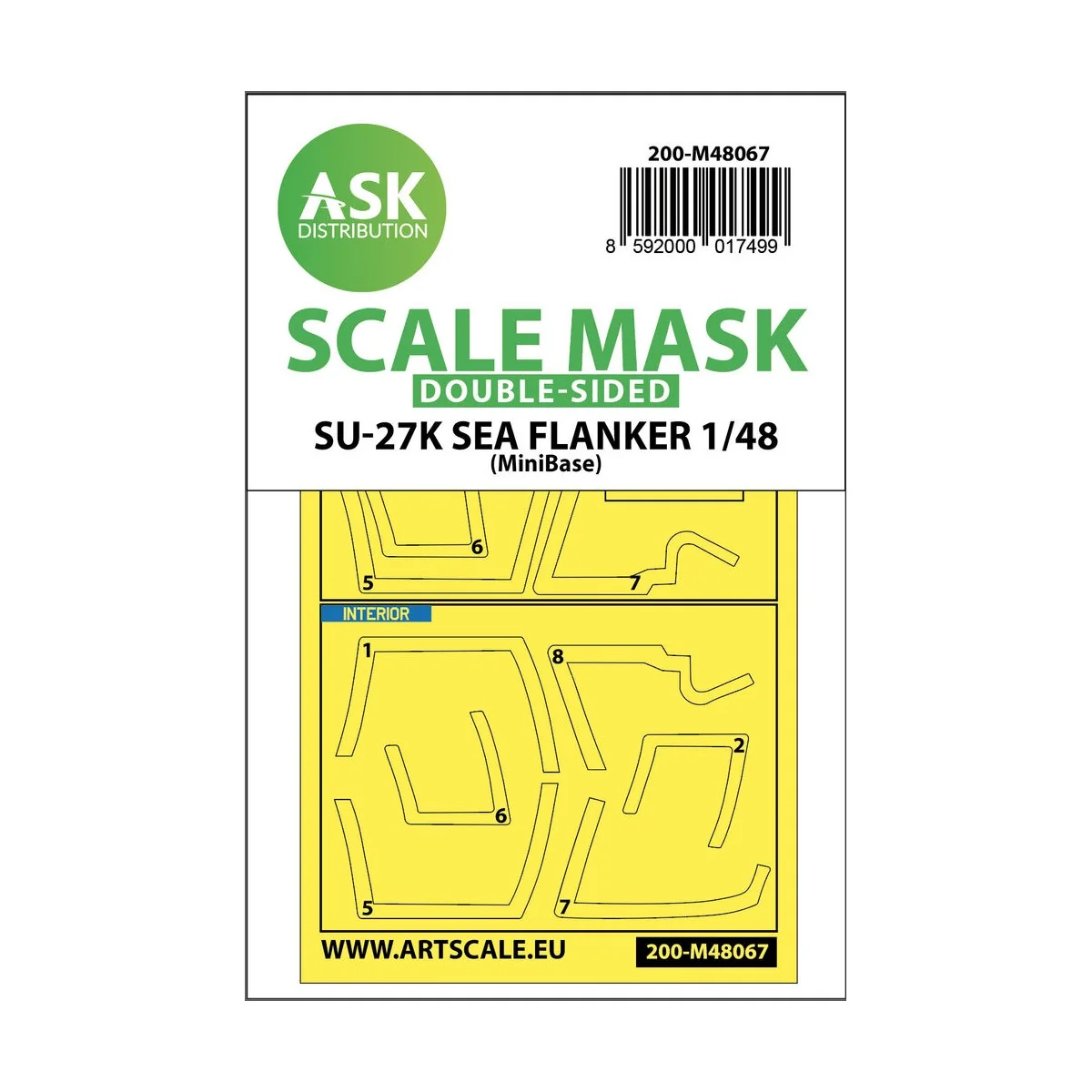 Su-27K Sea Flanker double-sided express mask for Minibase - Art Sca...