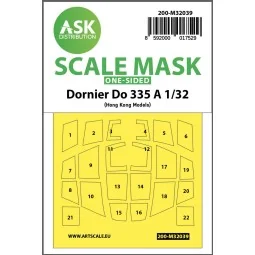 Dornier Do 335A one-sided mask for HK Models - Art Scale Kit 200-M3...