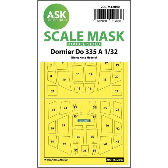 Dornier Do 335A double-sided mask for HK Models - Art Scale Kit 200...
