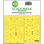 Dornier Do 335A-10 two seater double-sided mask for HK Models, 1/32...