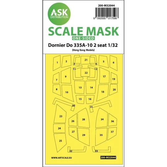 Dornier Do 335A-10 two seater one-sided mask for HK Models - Art Sc...