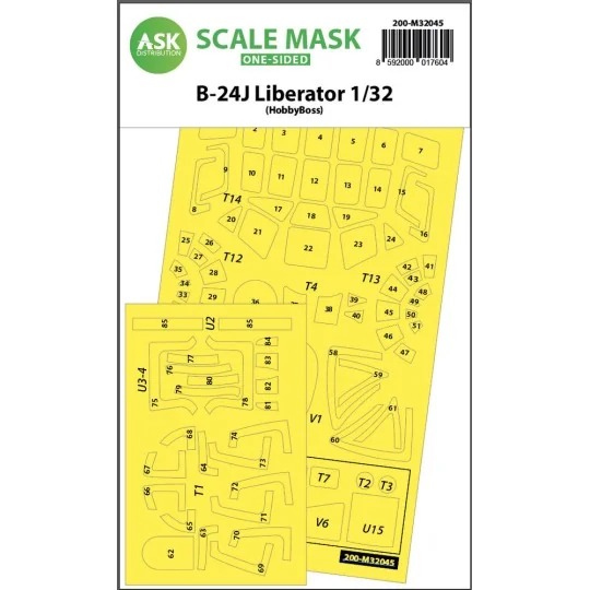 B-24J Liberator one-sided mask for Hobby Boss, 1/32 - Art Scale Kit...