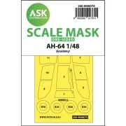 AH-64 one-sided mask for Academy, 1/48 - Art Scale Kit 200-M48070