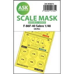 F-86F-40 Sabre double-sided mask for Airfix - Art Scale Kit 200-M48072