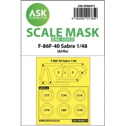 F-86F-40 Sabre one-sided mask for Airfix, 1/48 - Art Scale Kit 200-...