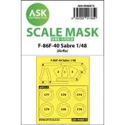 F-86F-40 Sabre one-sided mask for Airfix, 1/48 - Art Scale Kit 200-...
