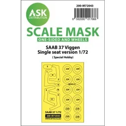 SAAB 37 Viggen single seater one-sided painting mask for Special Ho...