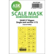 SAAB 37 Viggen single seater one-sided painting mask for Special Ho...
