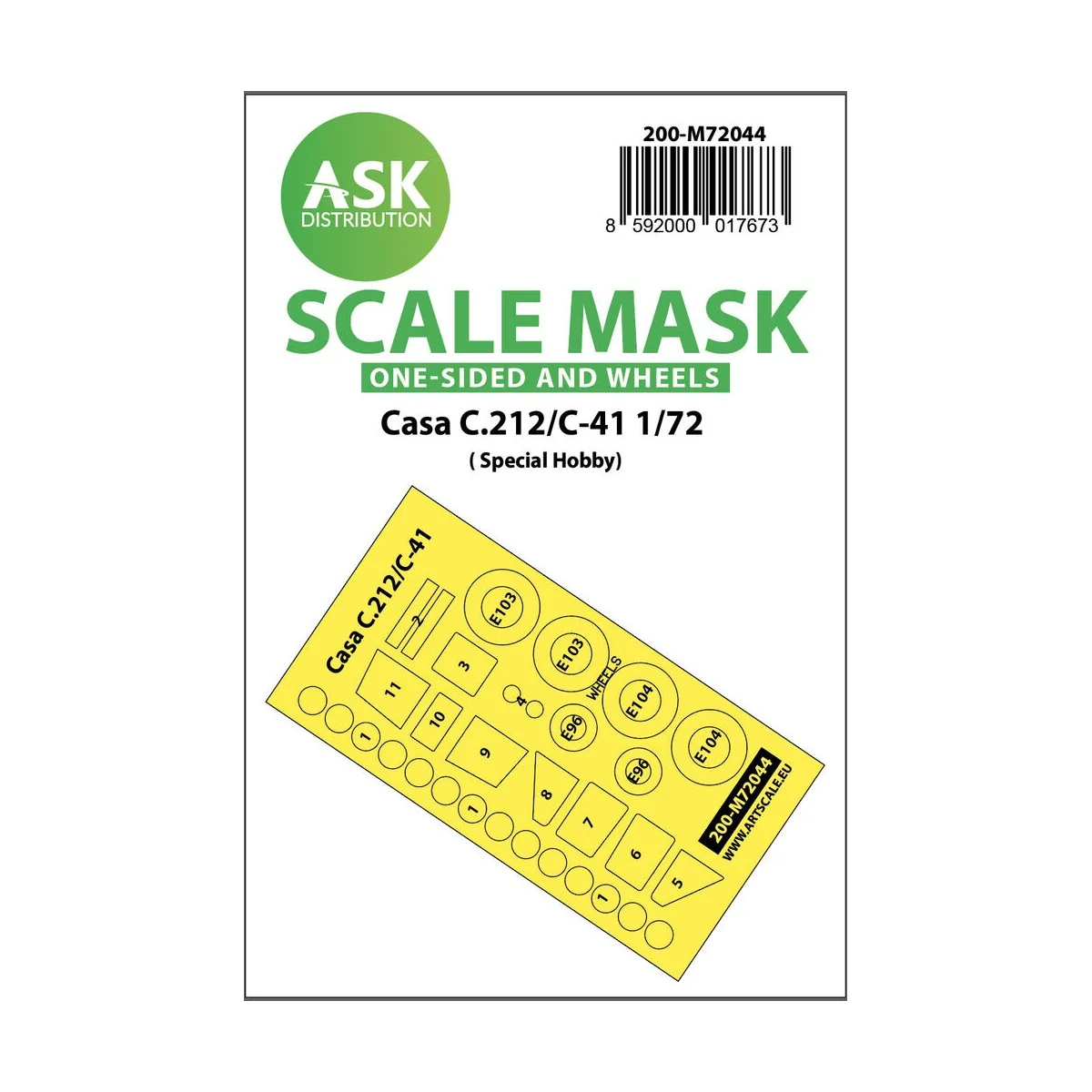 Casa C.212/C-41 one-sided painting mask for Special Hobby - Art Sca...