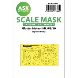 Gloster Meteor Mk.8/9/10 one-sided painting mask for Special Hobby ...