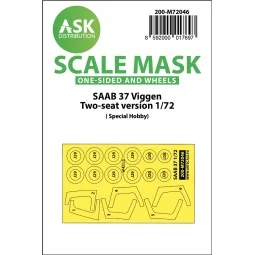 SAAB 37 Viggen double seater one-sided painting mask for Special Ho...