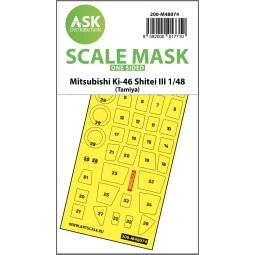 Mitsubishi Ki-46 Shitei III one-sided mask for Tamiya - Art Scale K...