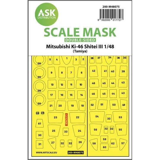 Mitsubishi Ki-46 Shitei III double-sided mask for Tamiya, 1/48 - Ar...