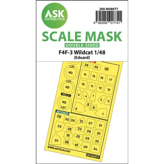 F4F-3 Wildcat double-sided express mask for Eduard - Art Scale Kit ...