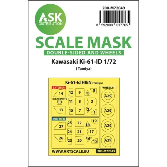 Kawasaki Ki-61-ID double-sided painting express mask for Tamiya, 1/...