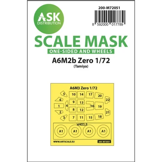 A6M2b Zero one-sided painting express mask for Tamiya - Art Scale K...