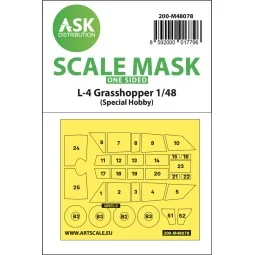 L-4 Grasshopper one-sided self-adhesive mask for Special Hobby, 1/4...