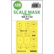 Yak-9 one-sided mask for ICM, 1/32 - Art Scale Kit 200-M32048