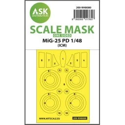MiG-25 PD one-sided mask self-adhesive pre-cutted for ICM - Art Sca...