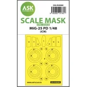 MiG-25 PD one-sided mask self-adhesive pre-cutted for ICM, 1/48 - A...