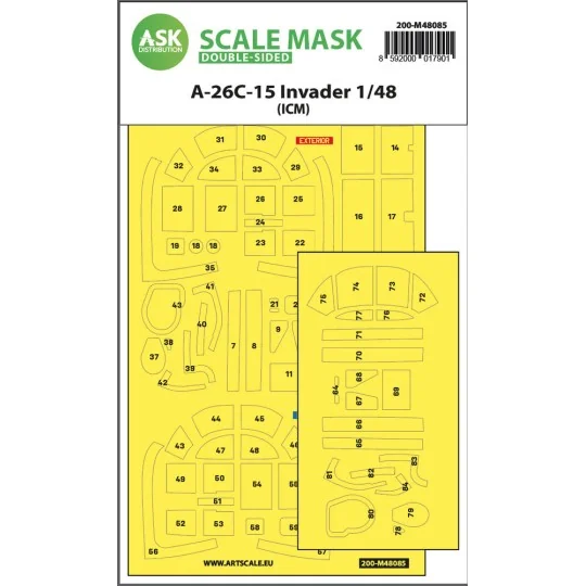A-26C-15 Invader double-sided mask self-adhesive pre-cutted for ICM...