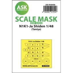 N1K1-Ja Shiden one-sided mask self-adhesive pre-cutted for Tamiya -...