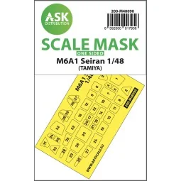 M6A1 Seiran one-sided mask self-adhesive pre-cutted for Tamiya, 1/4...