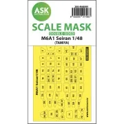 M6A1 Seiran double-sided mask self-adhesive pre-cutted for Tamiya -...