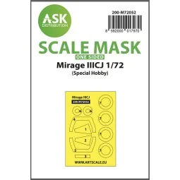 Mirage IIICJ one-sided painting express mask for Special Hobby, 1/7...
