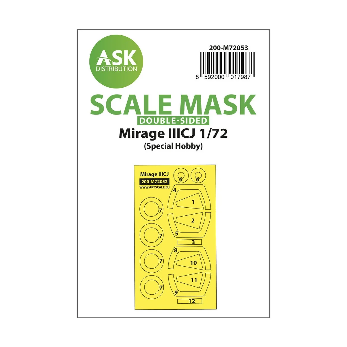 Mirage IIICJ double-sided painting express mask for Special Hobby -...