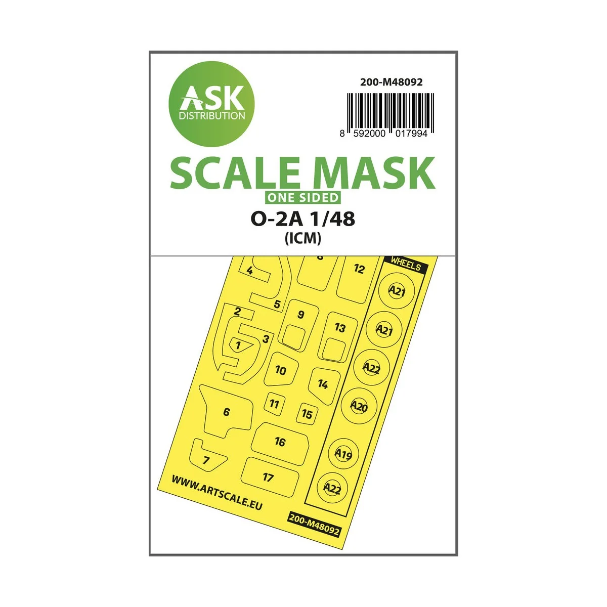 O-2A one-sided mask self-adhesive pre-cutted for ICM - Art Scale Ki...