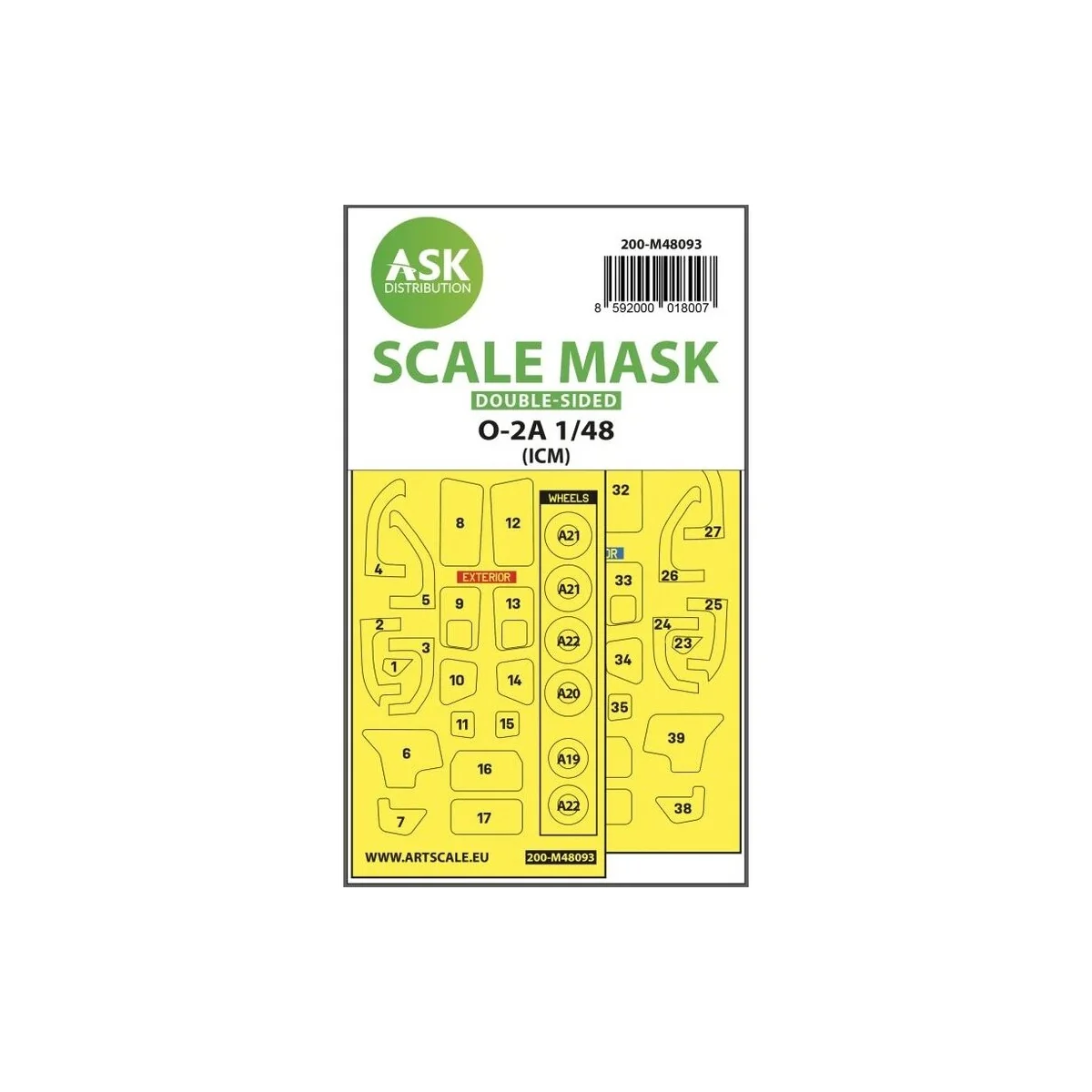O-2A double-sided mask self-adhesive, pre-cutted for ICM, 1/48 - Ar...