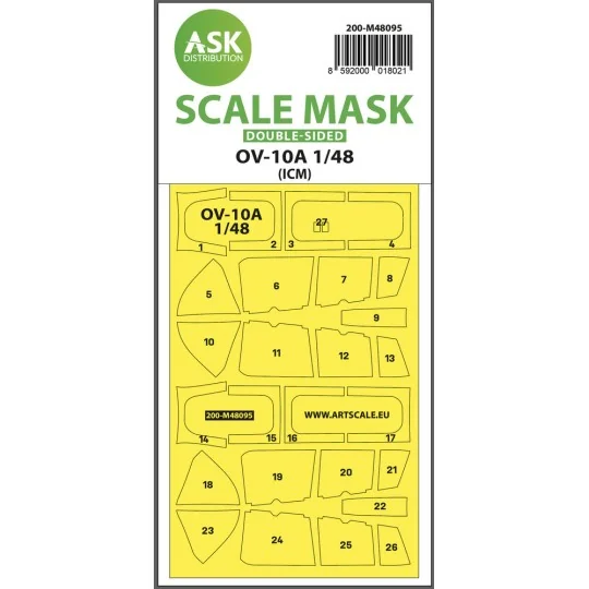OV-10A double-sided mask self-adhesive pre-cutted for ICM, 1/48 - A...