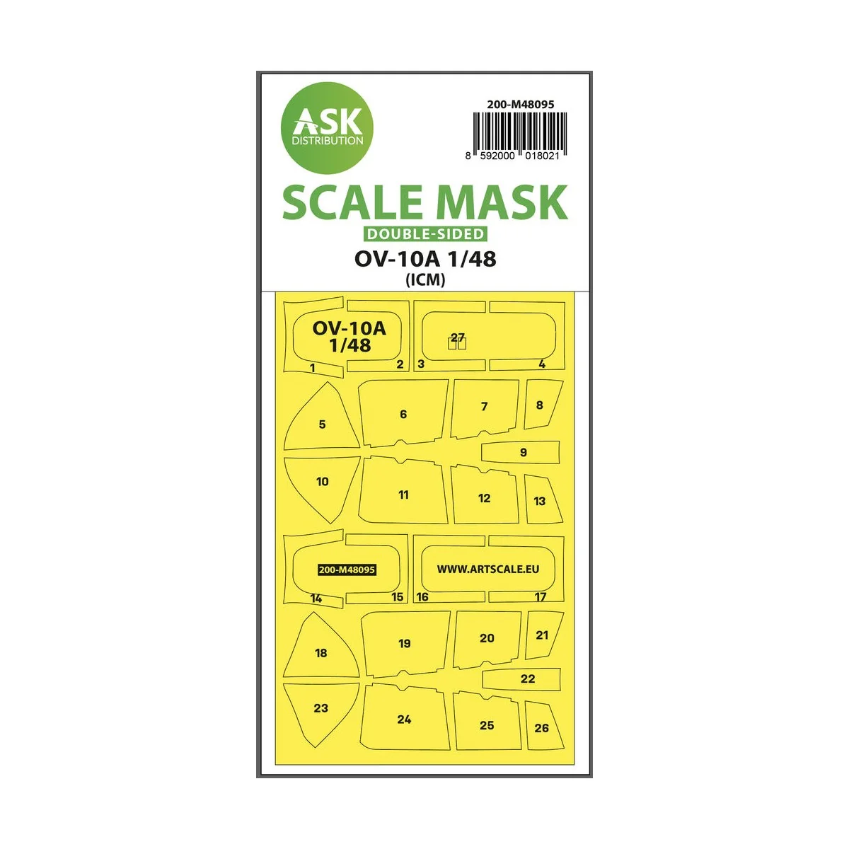 OV-10A double-sided mask self-adhesive pre-cutted for ICM - Art Sca...