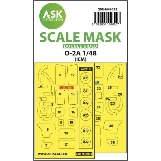SAAB SK60 one-sided mask self-adhesive, pre-cutted for Pilot Replic...