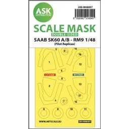 SAAB SK60 double-sided mask self-adhesive, pre-cutted for Pilot Rep...