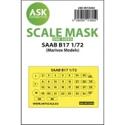 SAAB B17 one-sided painting express mask for Marivox, 1/72 - Art Sc...